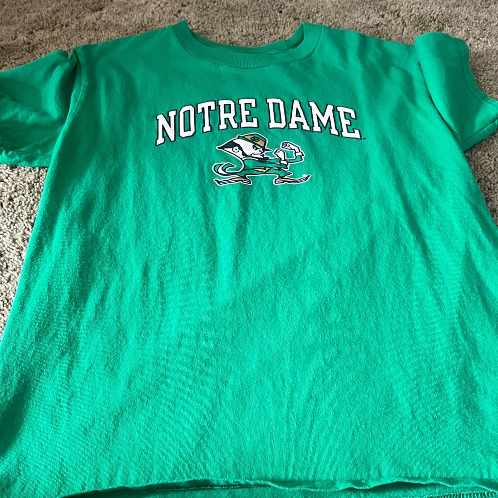Champion Green Youth Notre Dame with leprechaun T-Shirt